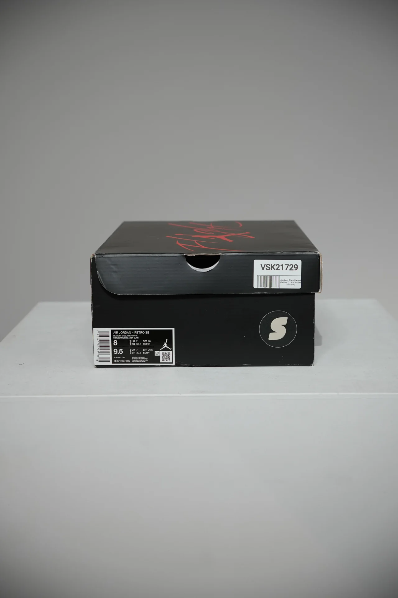Jordan 4 Black Canvas (Taille 41) - Image 4