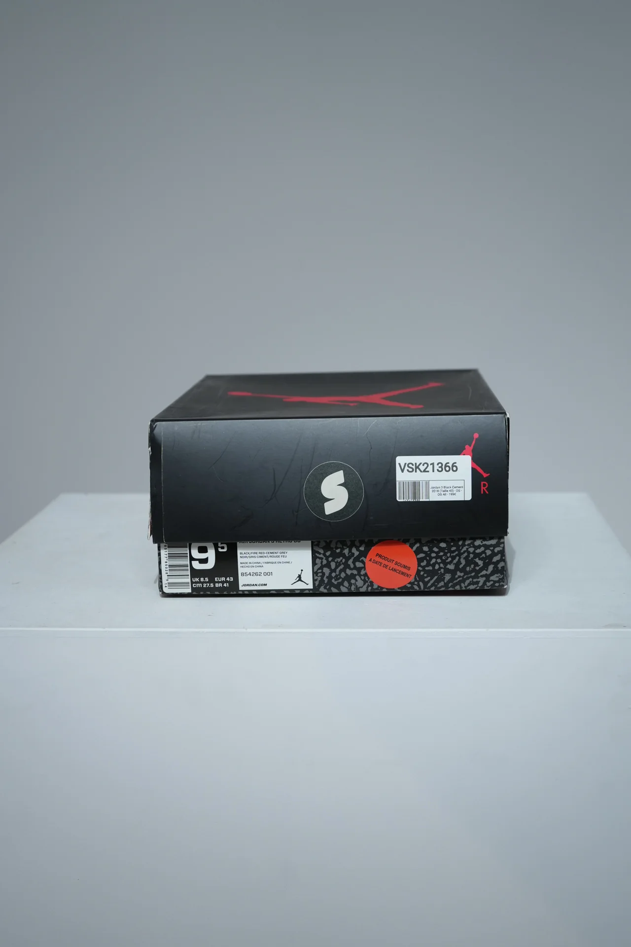 Jordan 3 Black Cement 2018 (Taille 43) - Image 3