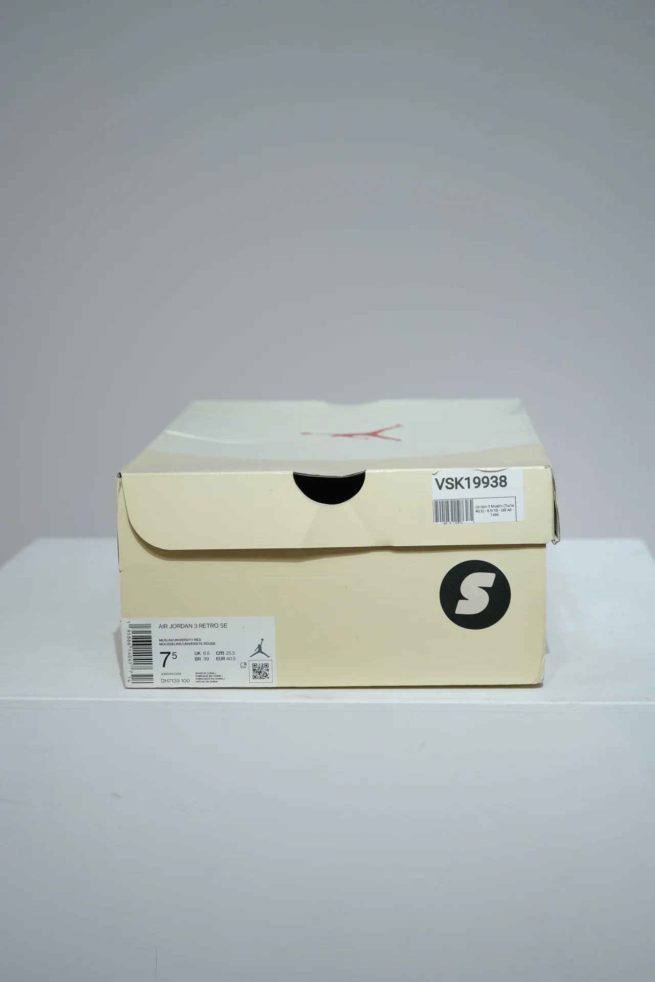 Jordan 3 Muslin (Taille 40,5) - Image 3